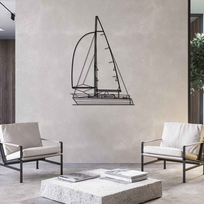 J30 Front Silhouette Metal Wall Art