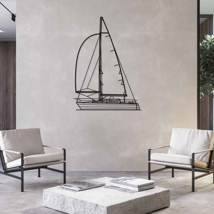 J30 Front Silhouette Metal Wall Art