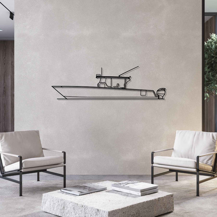 Cat 42 Silhouette Metal Wall Art