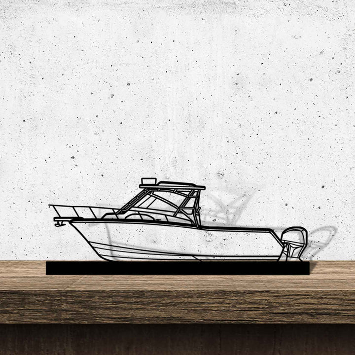 300 Marlin Silhouette Metal Art Stand