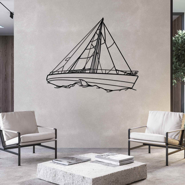 Adventurer Angle Silhouette Metal Wall Art