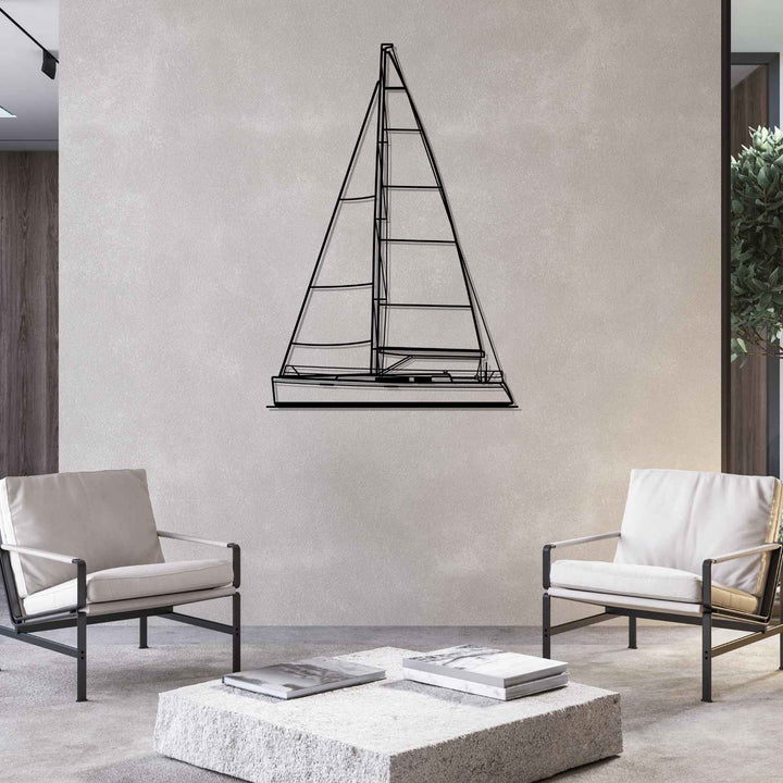 40 Front Silhouette Metal Wall Art