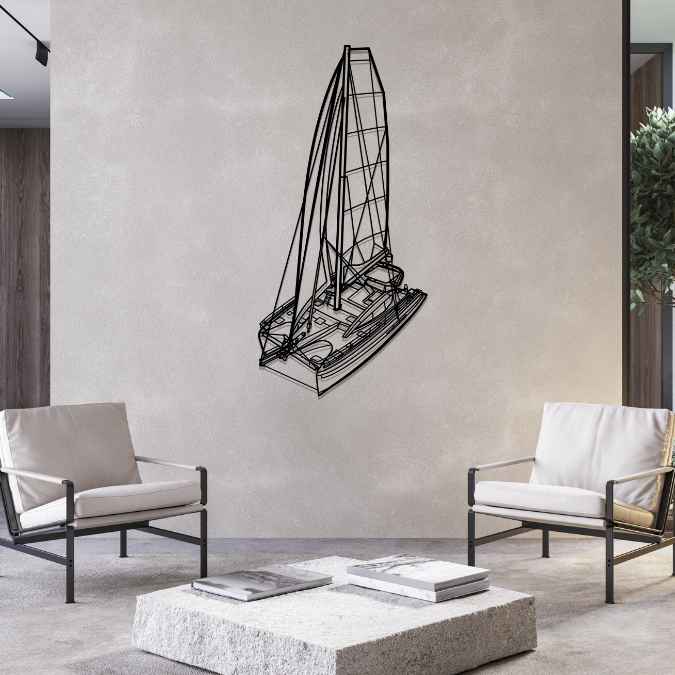 Sea Warden Angle Silhouette Metal Wall Art