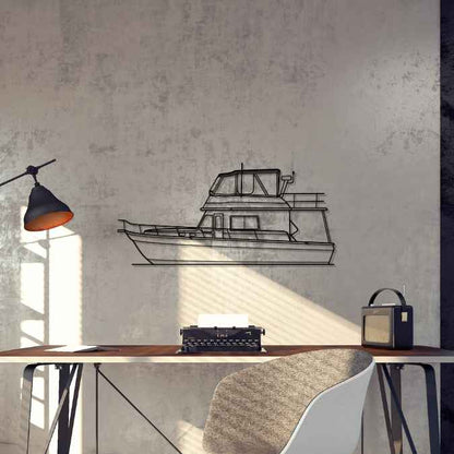 Trawler 430 2008 Silhouette Metal Wall Art