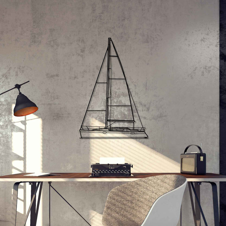 Sun Fast 32i Front Silhouette Metal Wall Art