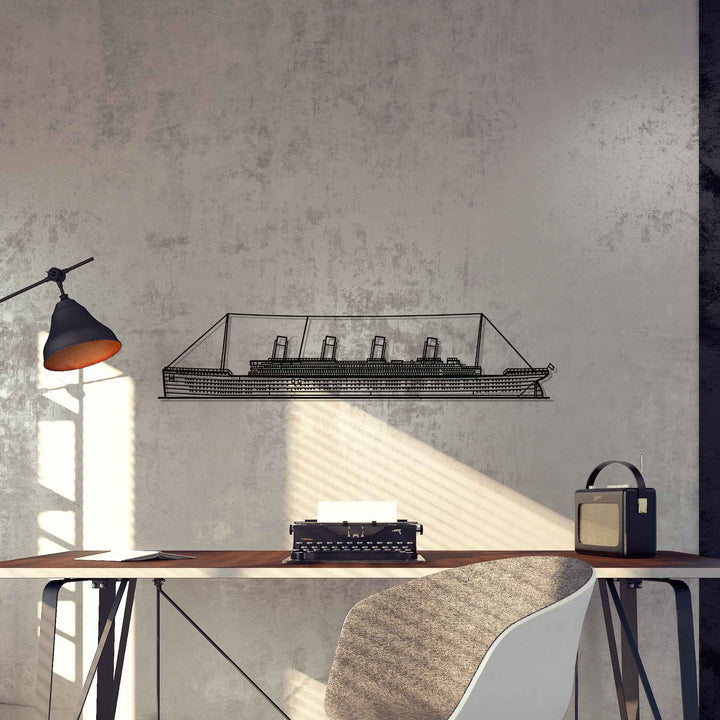 RMS Titanic Silhouette Metal Wall Art