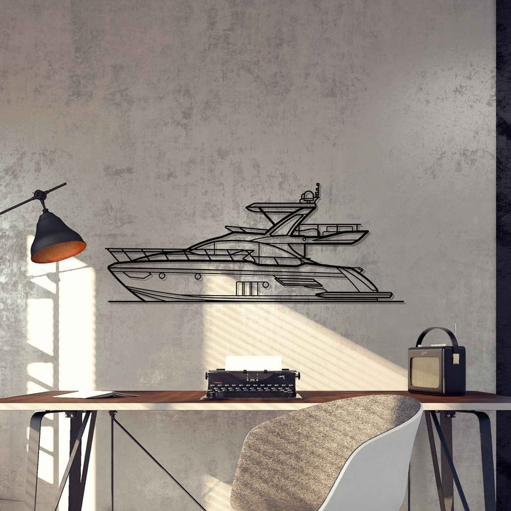 50 Flybridge Silhouette Metal Wall Art