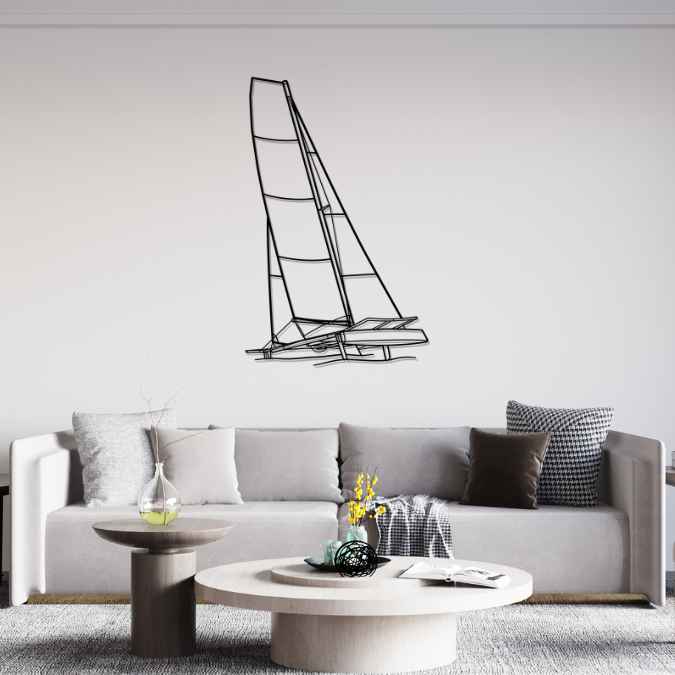 M2 Angle Silhouette Metal Wall Art