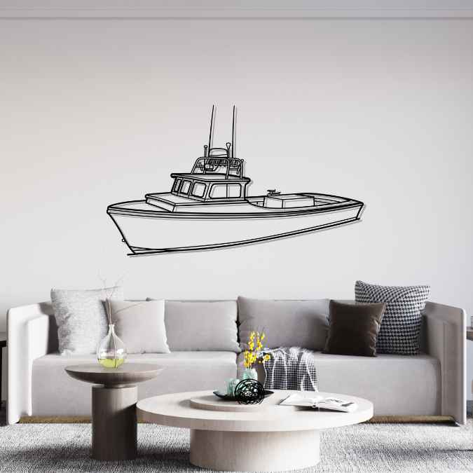 29 1982 Angle Silhouette Metal Wall Art