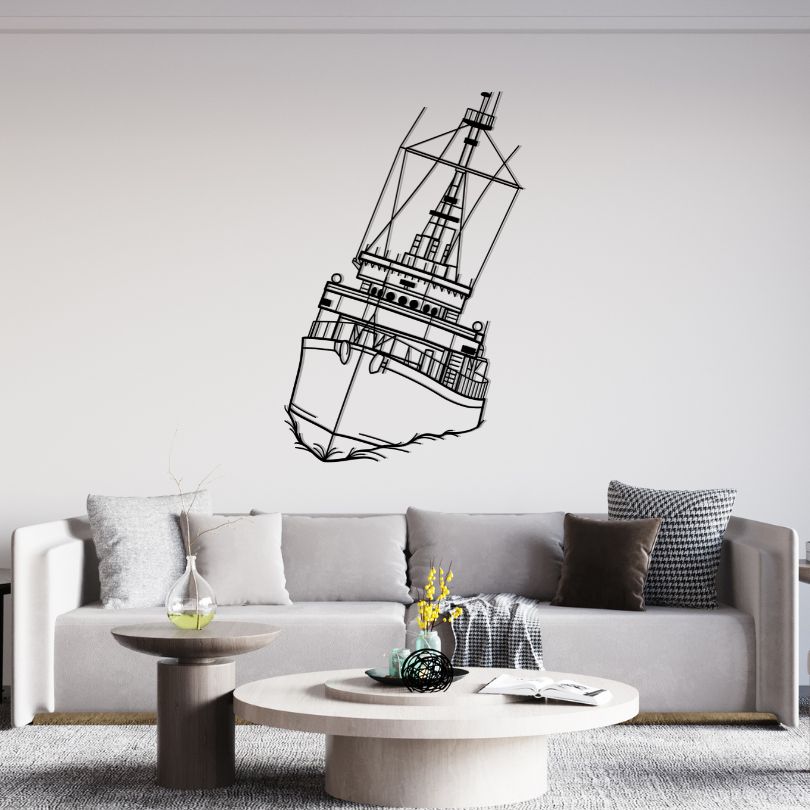 M906 Breydel Angle Silhouette Metal Wall Art