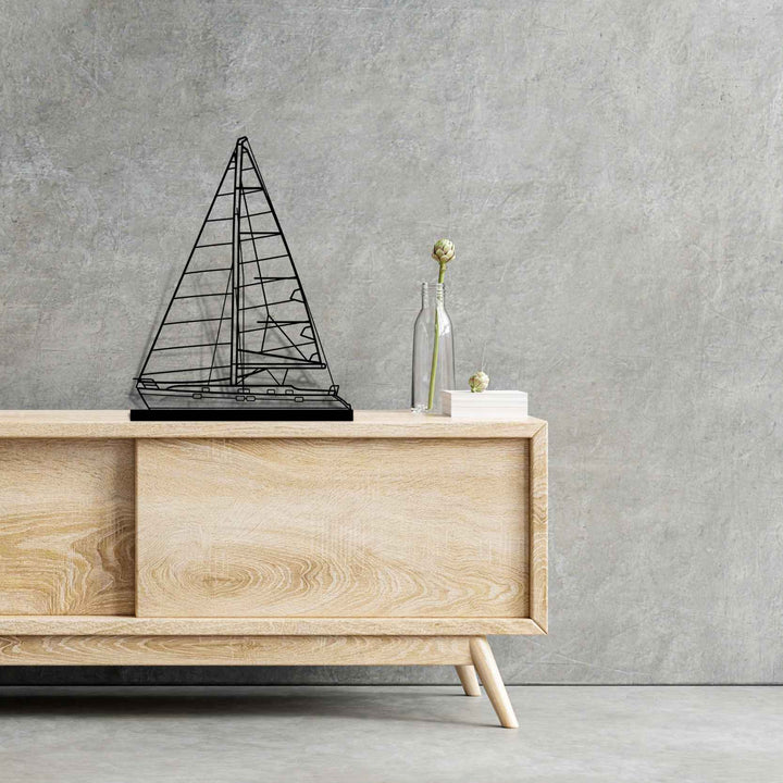Oceanis 411 Clipper Silhouette Metal Art Stand