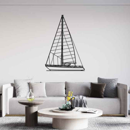 47 1976 Front Silhouette Metal Wall Art