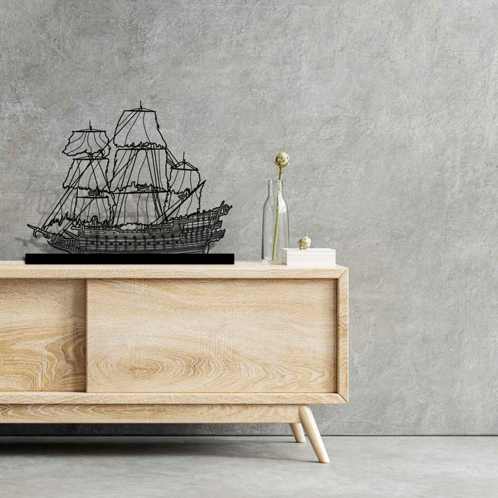 Flying Dutchman Metal Art Stand