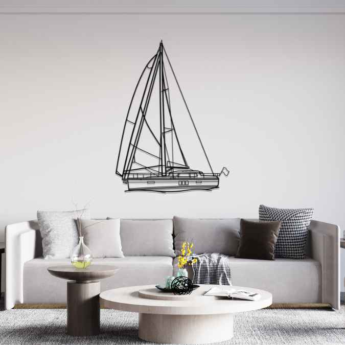 40DS Angle Silhouette Metal Wall Art