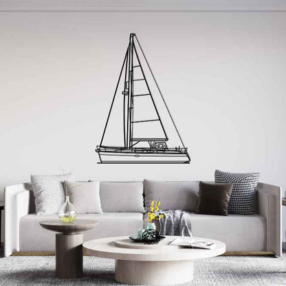 34 2000 Front Silhouette Metal Wall Art