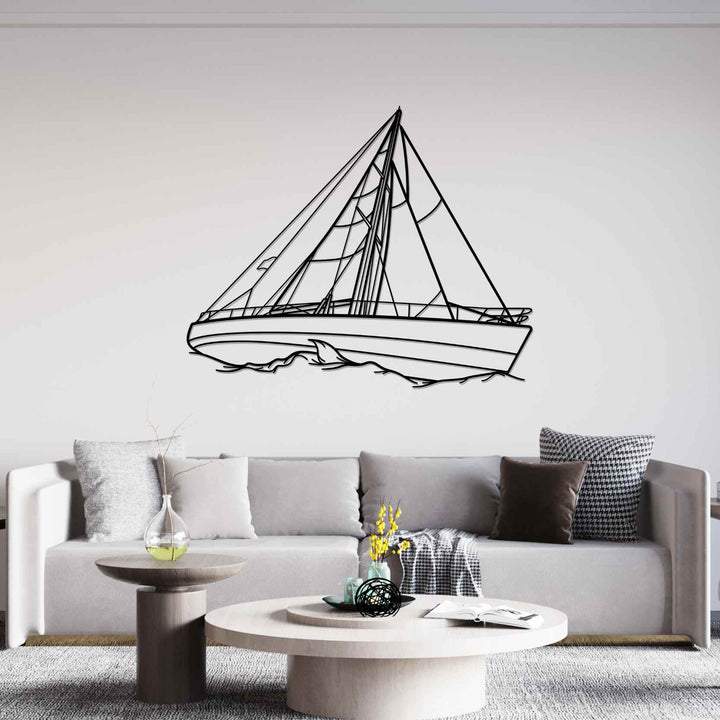 Adventurer Angle Silhouette Metal Wall Art
