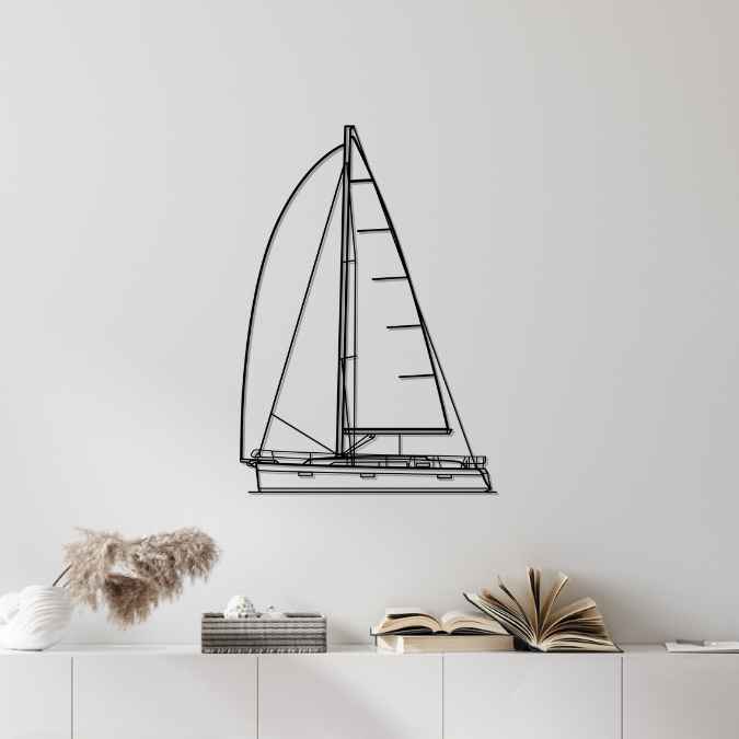 Cruiser 37 2019 Front Silhouette Metal Wall Art