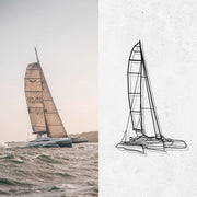 Your Custom Boat Hanging Silhouette Metal Art