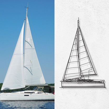 Your Custom Boat Hanging Silhouette Metal Art