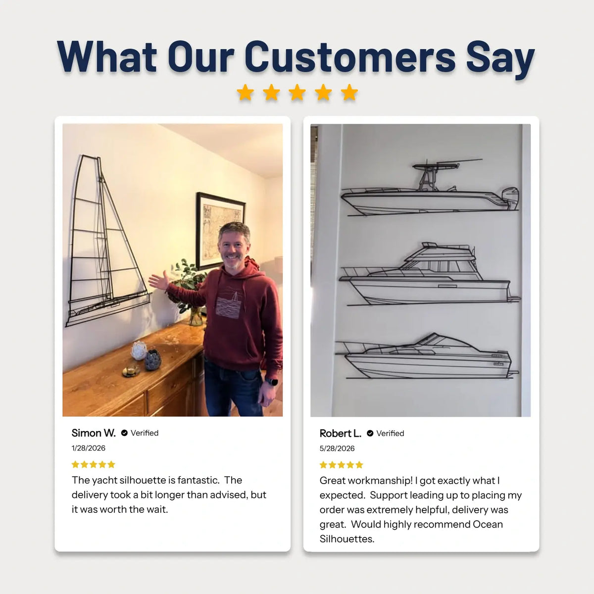Your Custom Boat Hanging Silhouette Metal Art