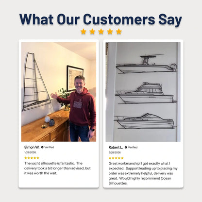 Your Custom Boat Hanging Silhouette Metal Art