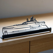 Your Custom Boat Standing Silhouette Metal Art